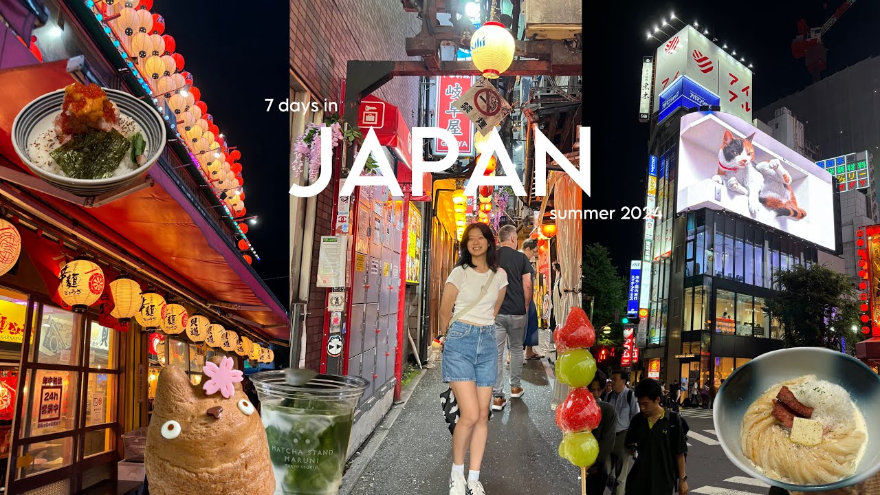 japan vlog 🍙🍡 | first time in tokyo, what i eat (udon, matcha, sushi), teamlab, exploring kichioji