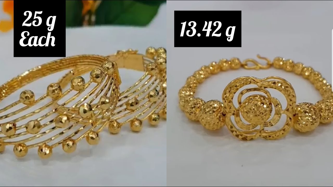 Latest Gold Bracelet Design with Weight