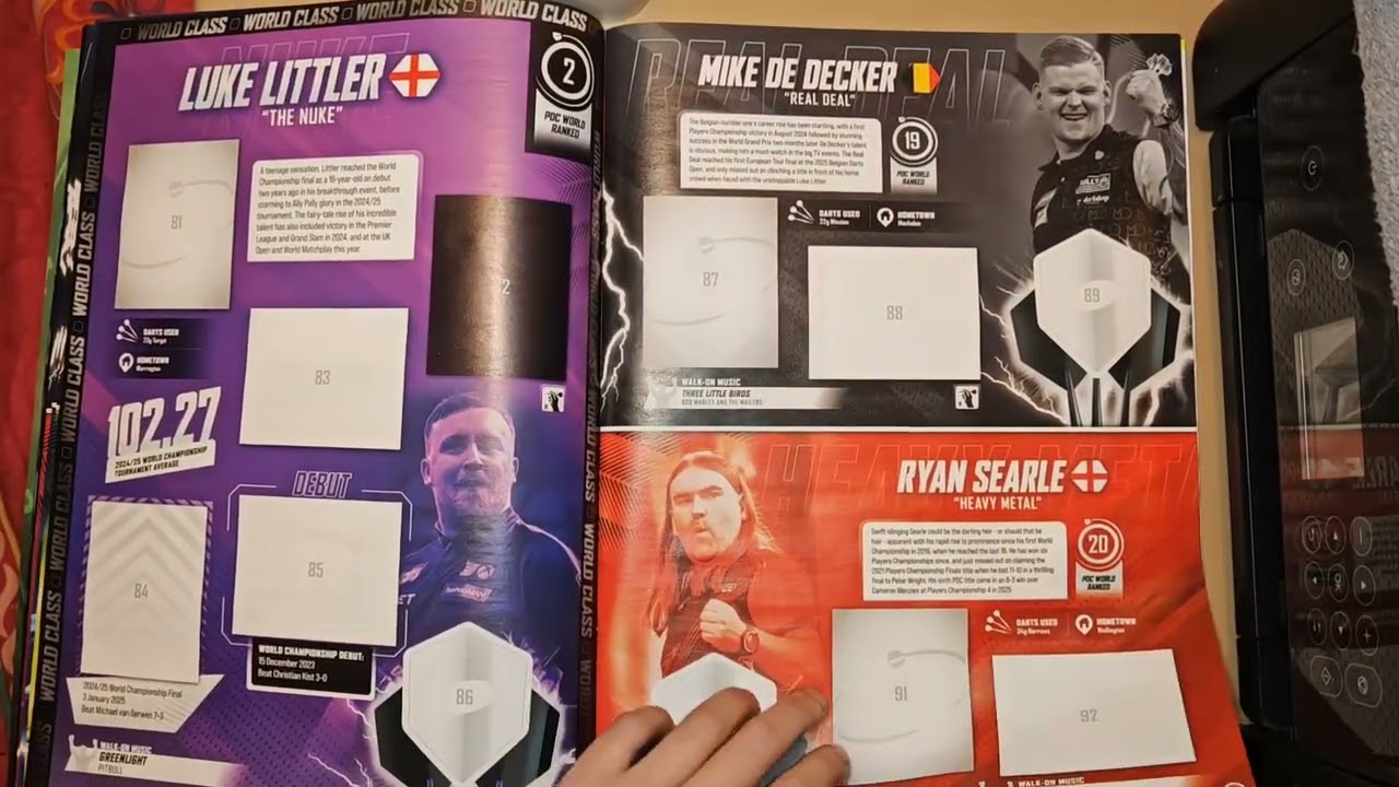 Panini Sticker Album - PDC World Darts Championship Part 1 Unboxing