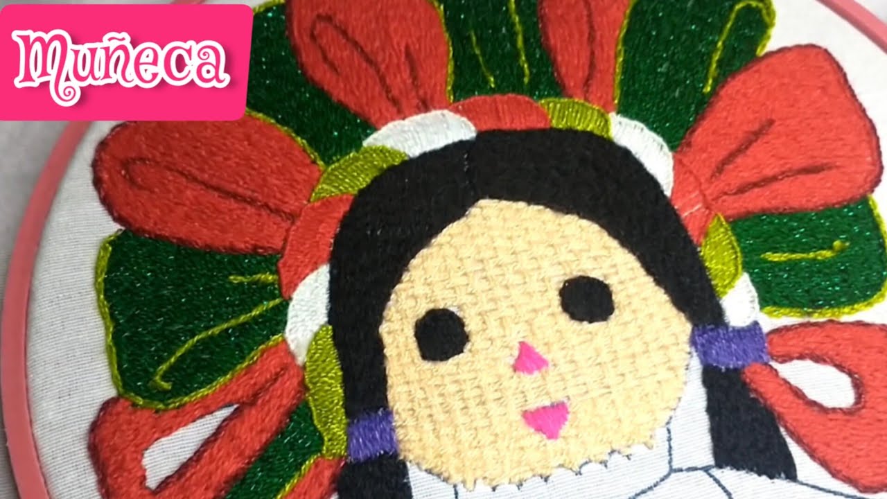 Bordar MUÑECA MARIA/LELE(cabeza,cara,moños)🇲🇽🇲🇽