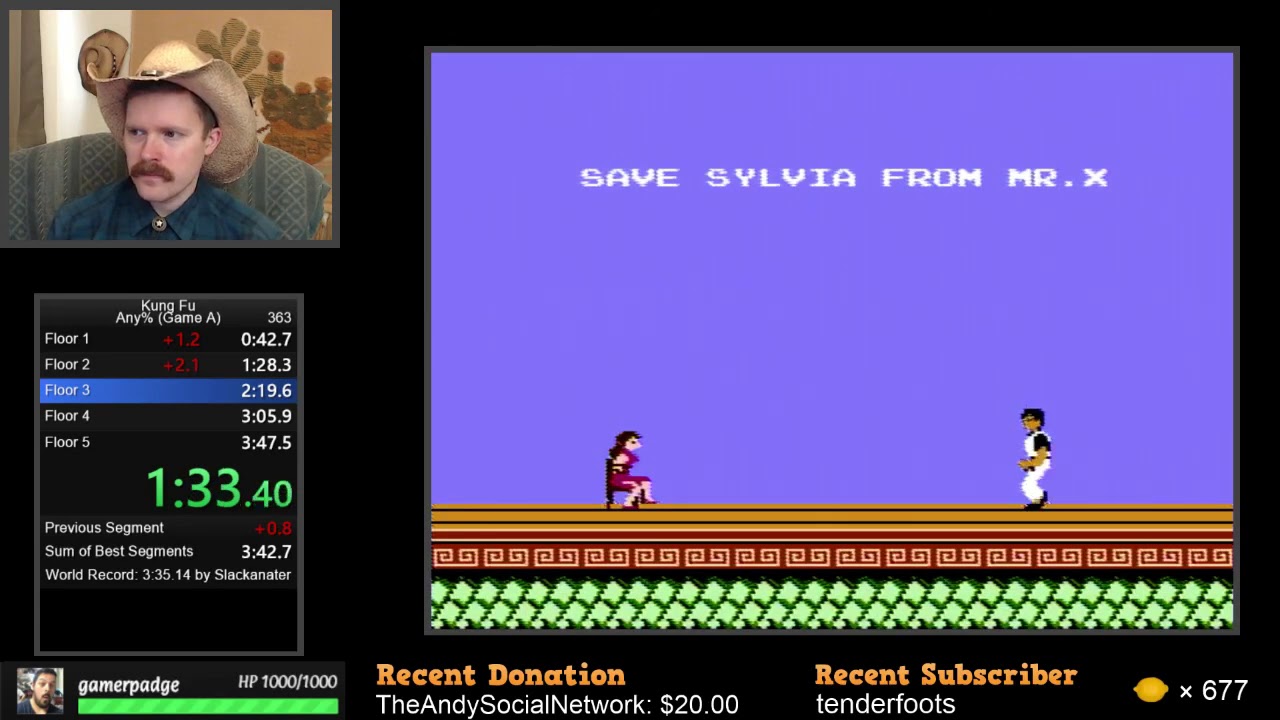 Kung Fu NES speedrun in 3:47 by Arcus