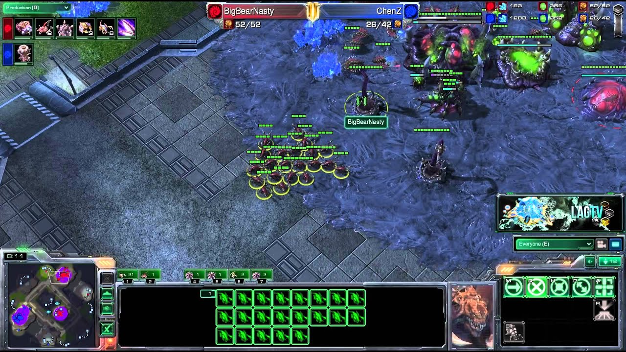 BigBearNasty (Z) VS Chenz (Z) -- Starcraft 2 [LAGTV]