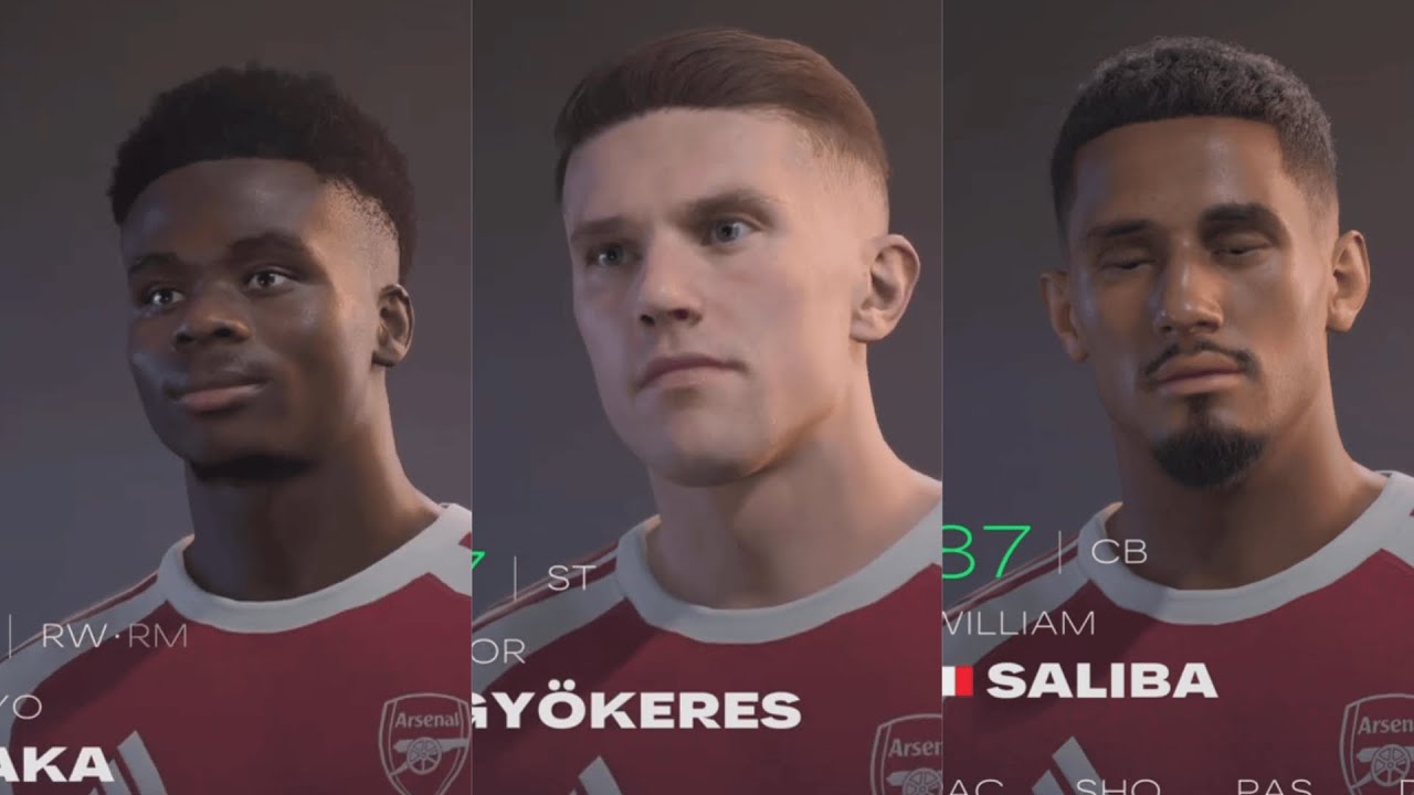 FC 26: ARSENAL PLAYER FACES AND RATINGS