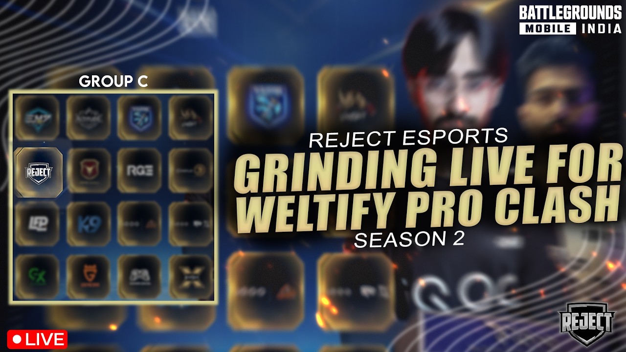 Handcam stream | Grinding for Weltify pro clash s2 group stage | Reject esports | RExKANAV #bgmi