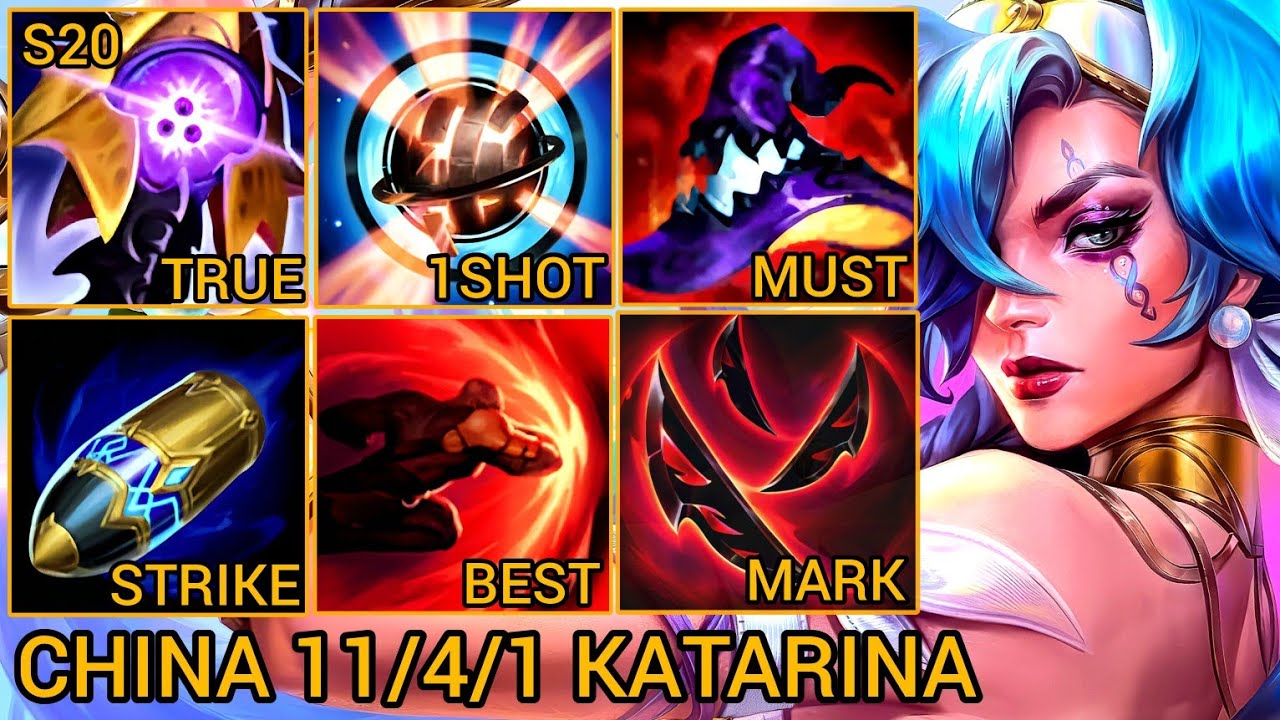 S20 KATARINA Is Really Strong Every Match - China Wild Rift New Build & Runes By Tiarty