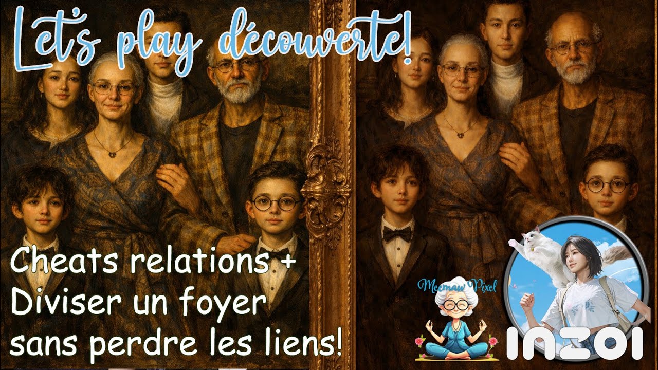 InZOI- Let's play découverte 🎮 : Cheats relations + Diviser un foyer sans perdre les liens #25