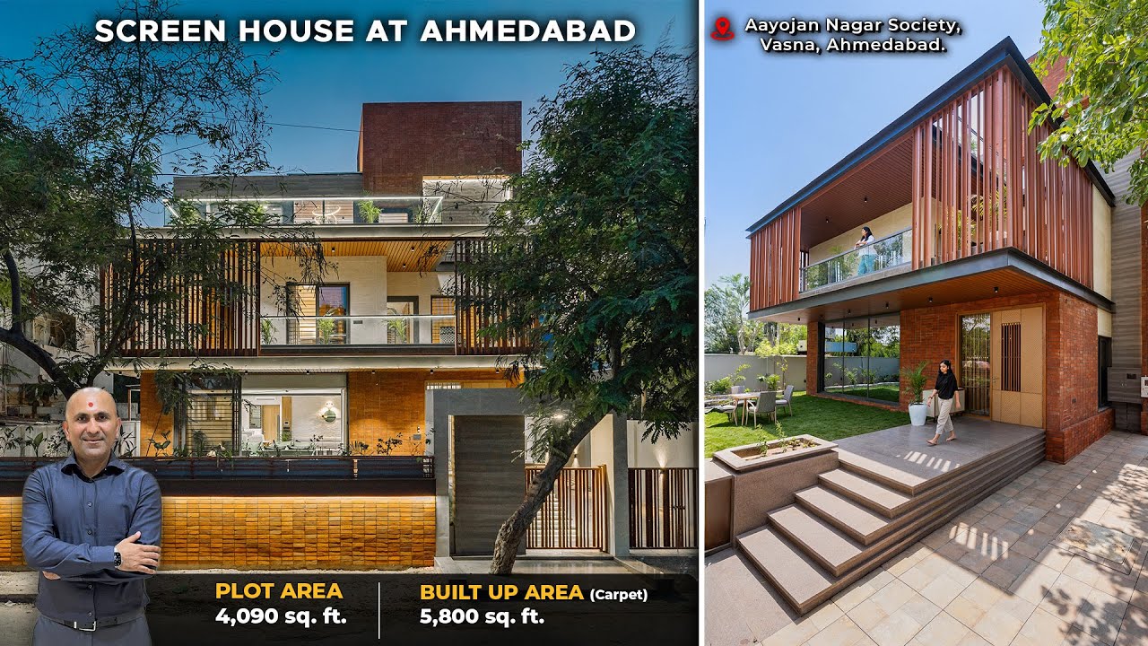 5,800sq.ft Carpet Area | Screen House at Ahmedabad | Prashant Parmar Architect | #architecture