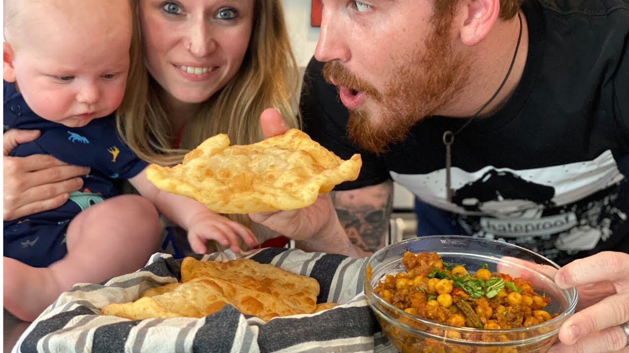 We Made DELICIOUS Chole Bhature!!  | Punjabi Chole Masala Recipe