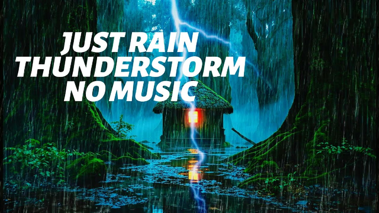 Fall Asleep in 3 Minutes 🌧️Heavy Rain and Thunder on Nature Forest for Deep Sleep and Stress Relief