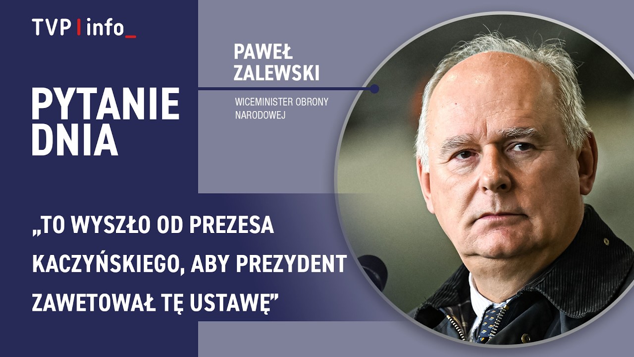 Paweł Zalewski: To wyszło od prezesa Kaczyńskiego, aby prezydent zawetował tę ustawę | PYTANIE DNIA