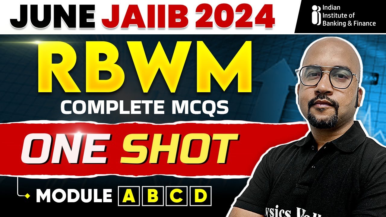JAIIB RBWM Marathon Class | JAIIB RBWM One Shot | RBWM JAIIB Marathon | RBWM JAIIB MCQ | Bhaskar Sir