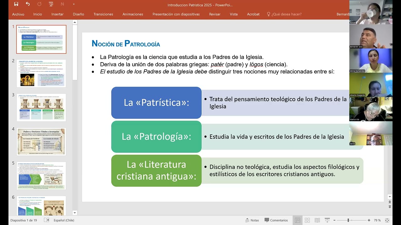 Grabación Clase Introducción Patristica