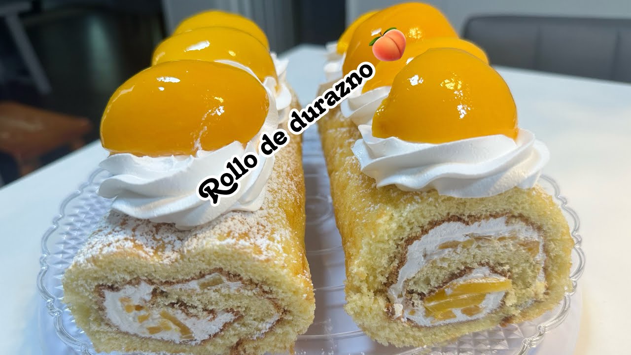 Rollo de durazno 🍑 fácil de hacer