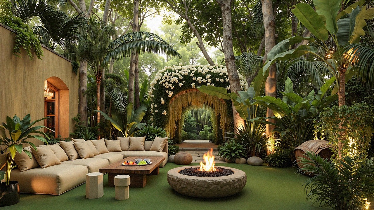 Tranquil Jazz near a Garden Arch 🌿 Sweet Jazz & Soft Feel For Mood Boost