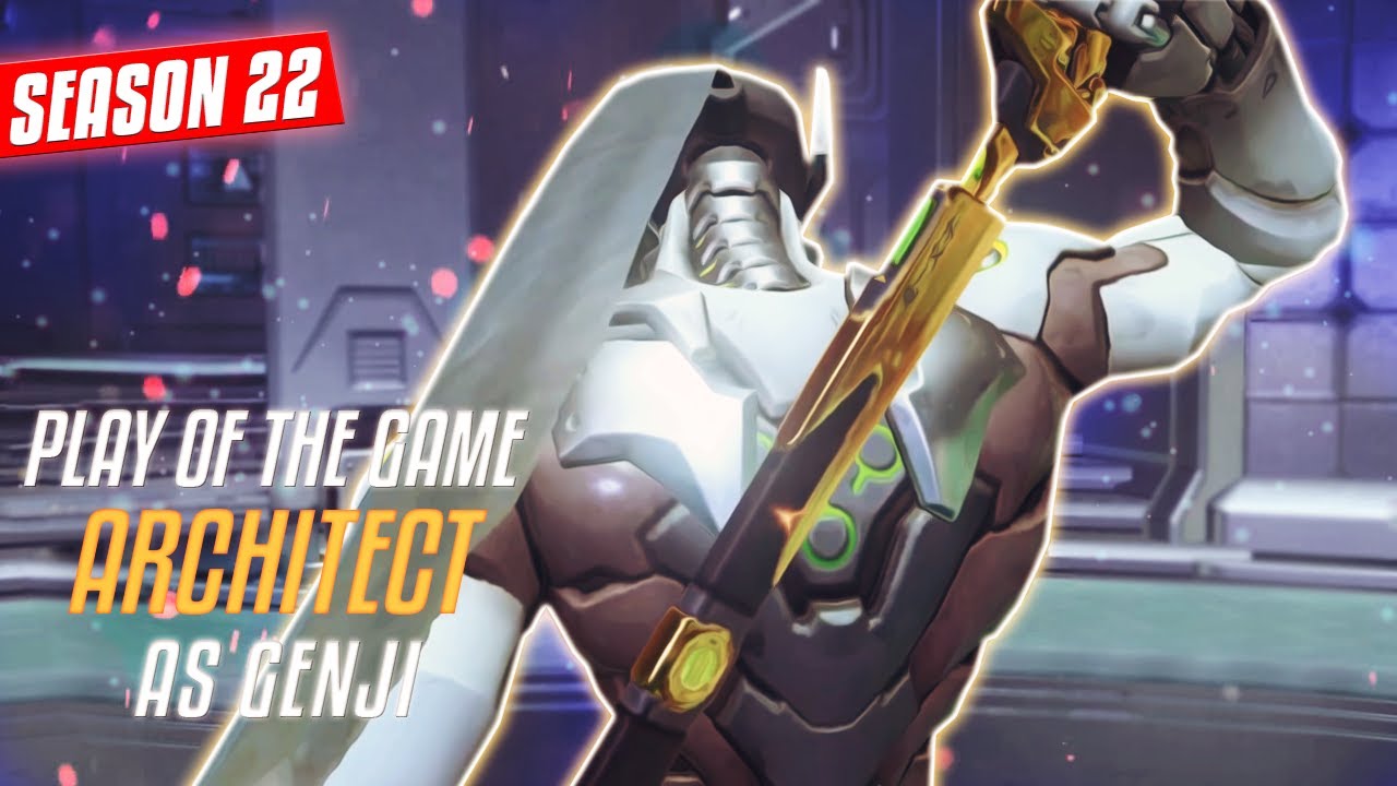 ARCHITECT Korean Genji Gameplay + POTG [OVERWATCH SEASON 22 TOP 500]