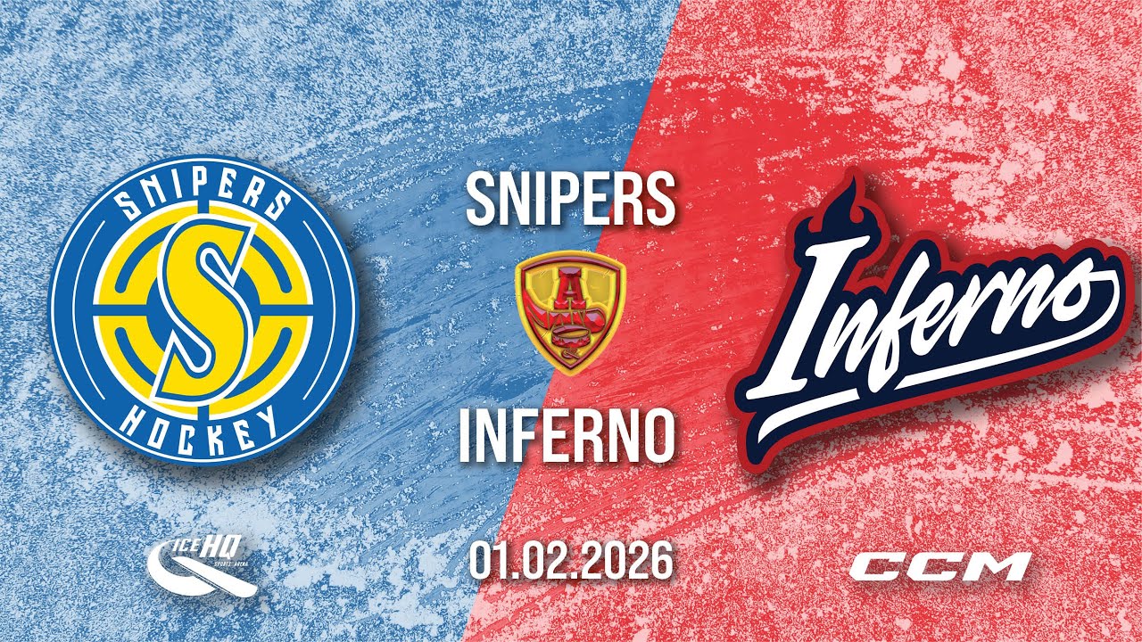 Snipers vs Inferno - Junior A - 1st February - iceHQ Rec League ice hockey