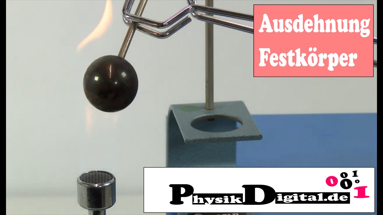 Ausdehnung Festk&ouml;rper -  Eisenkugel und Loch von physikdigital.de