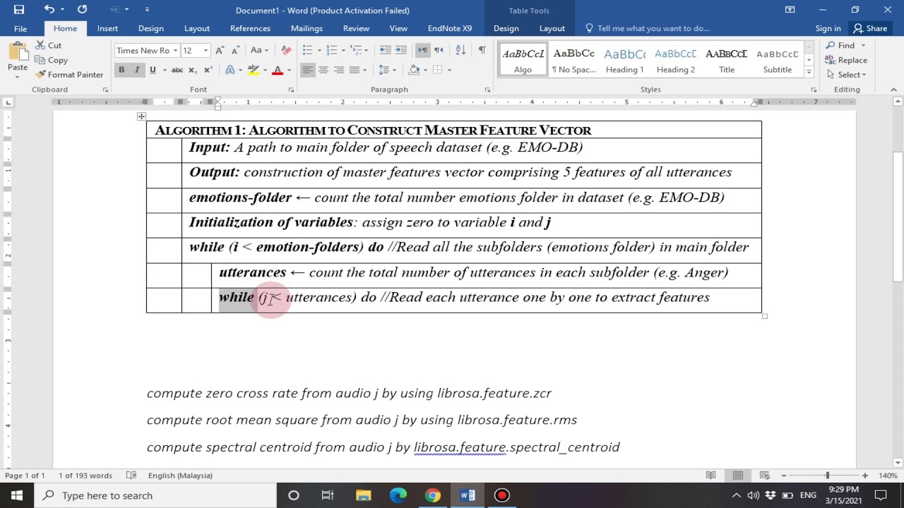 How to write Algorithm Pseudocode in MS Word | Research Algorithm | Research Paper Algorithm