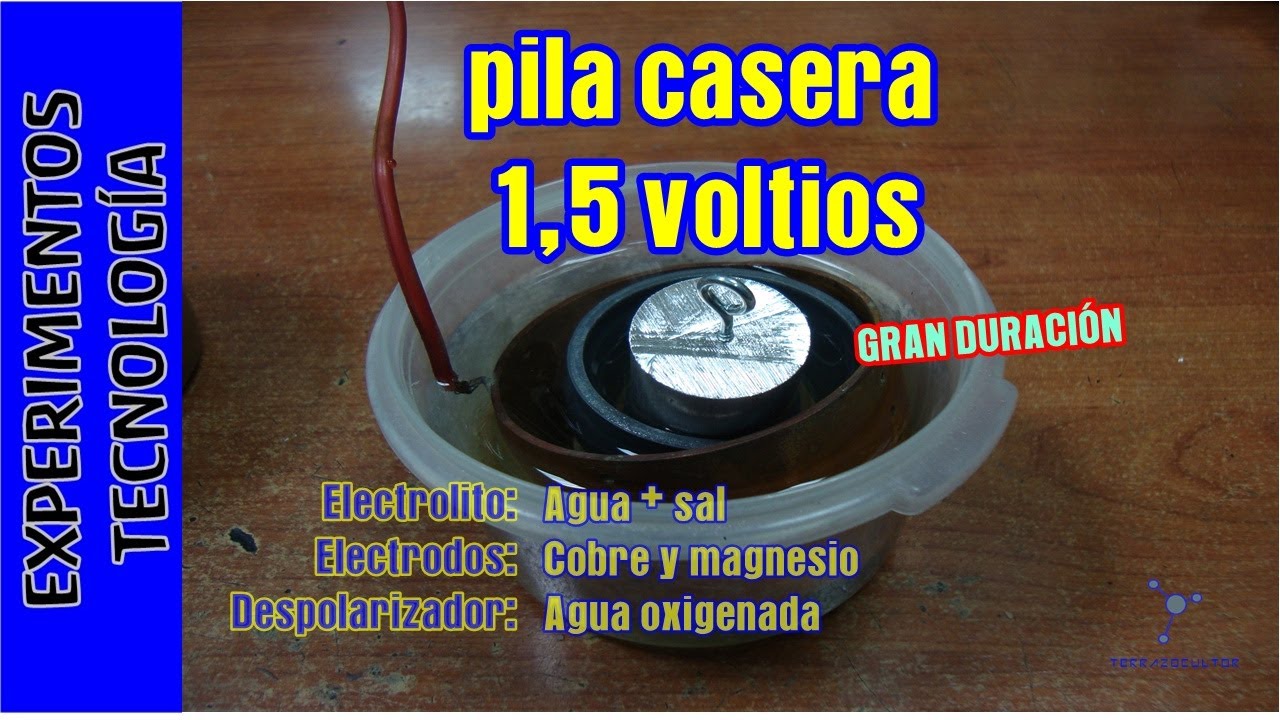 Cómo hacer una pila eléctrica casera potente (1.5 voltios)