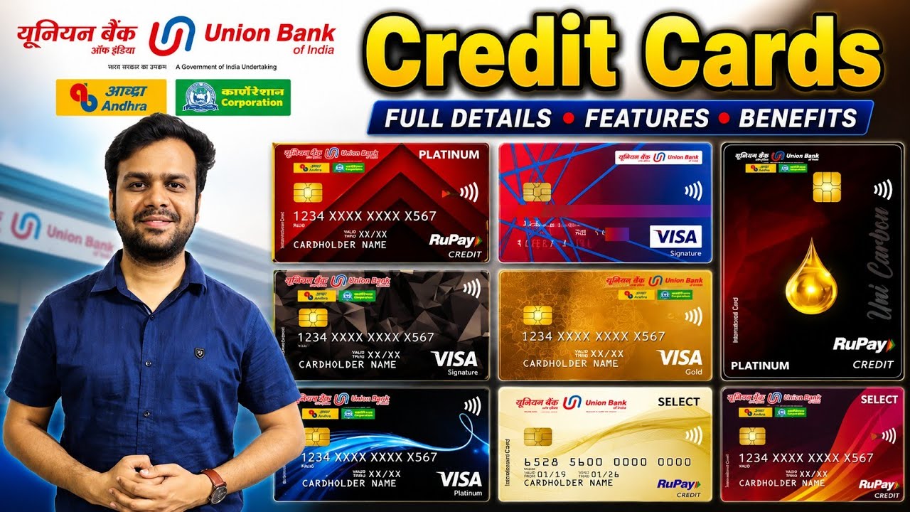Union bank of India types of Credit cards, Features, offers, Benifits, eligibility | union bank card