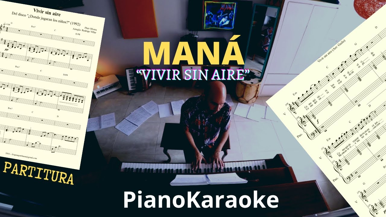 Maná - Vivir sin aire (Partitura + PianoKaraoke)