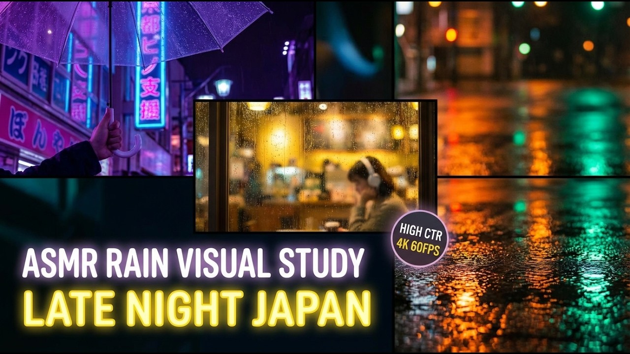 Rainy Midnight Tokyo 🌧️ Japanese Lofi Beats for Calm Study & Deep Focus