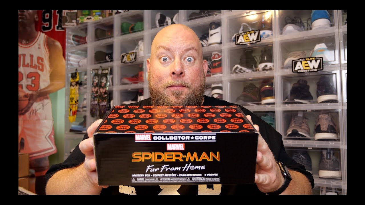July 2019 Spider-Man Marvel Collector Corps Mystery Subscription Box with 2 Exclusive Funko Pop
