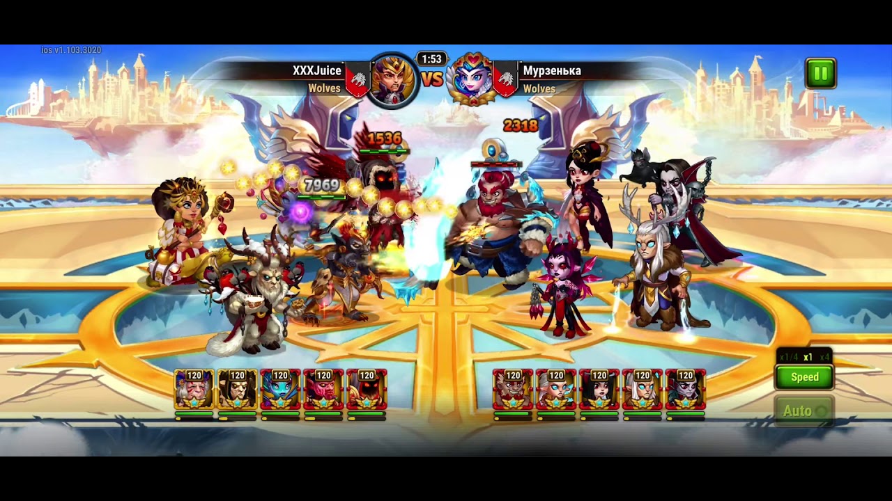Hero Wars Mobile : Jhu VS Max Twins Team