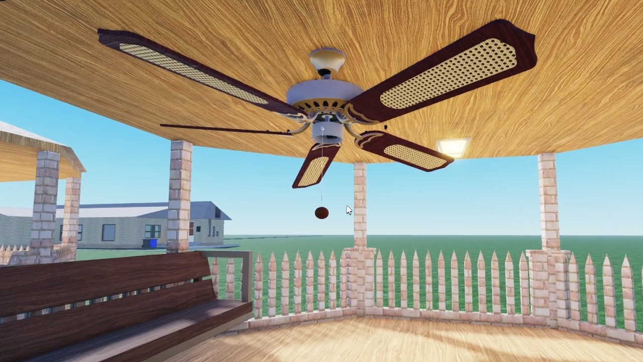 All of the SMASHED and Bent Ceiling Fans in Gazebos Running on All Speeds