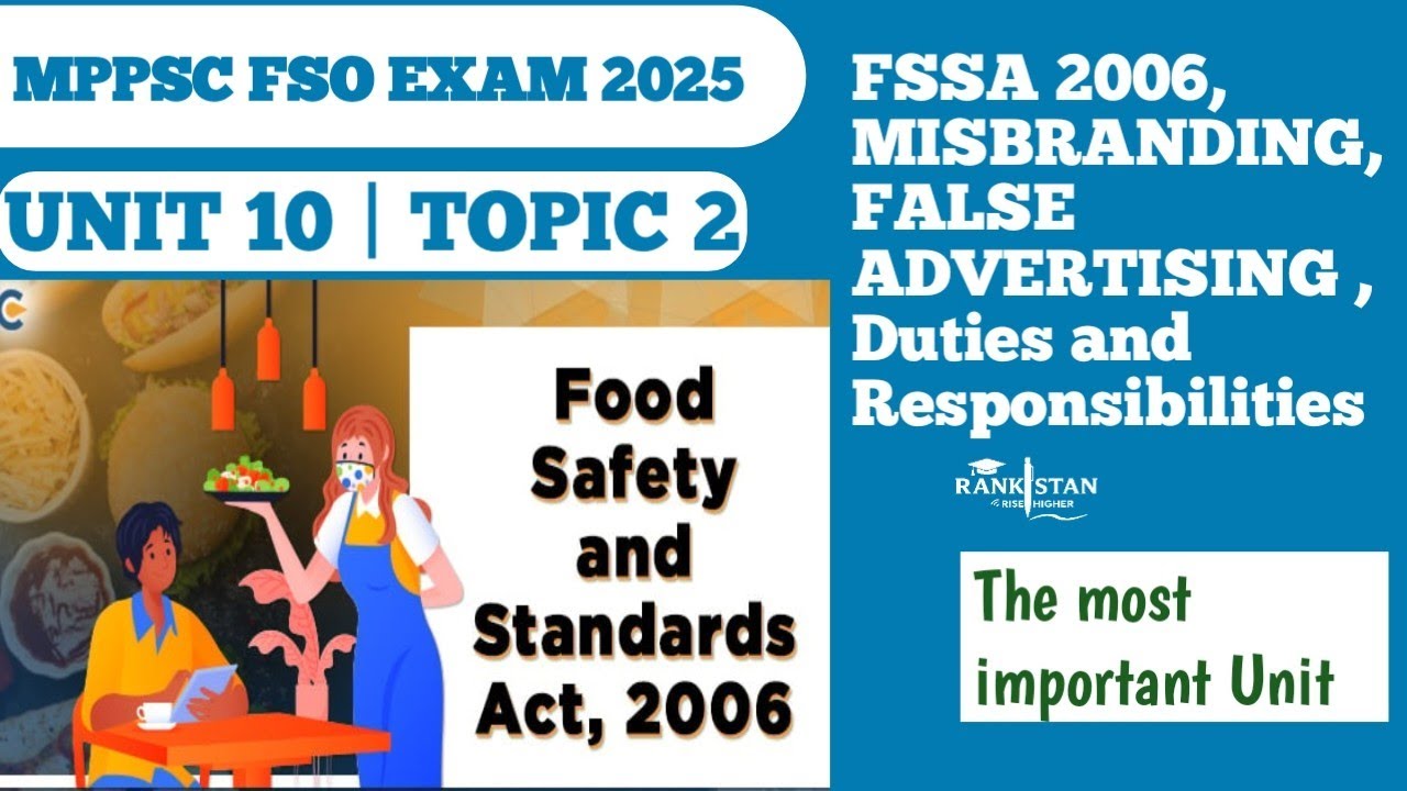 Food Safety & Standards Act 2006 🔥 | FSSAI Rules, Adulteration & MisbrandingConcept | FSO 2025 Guide