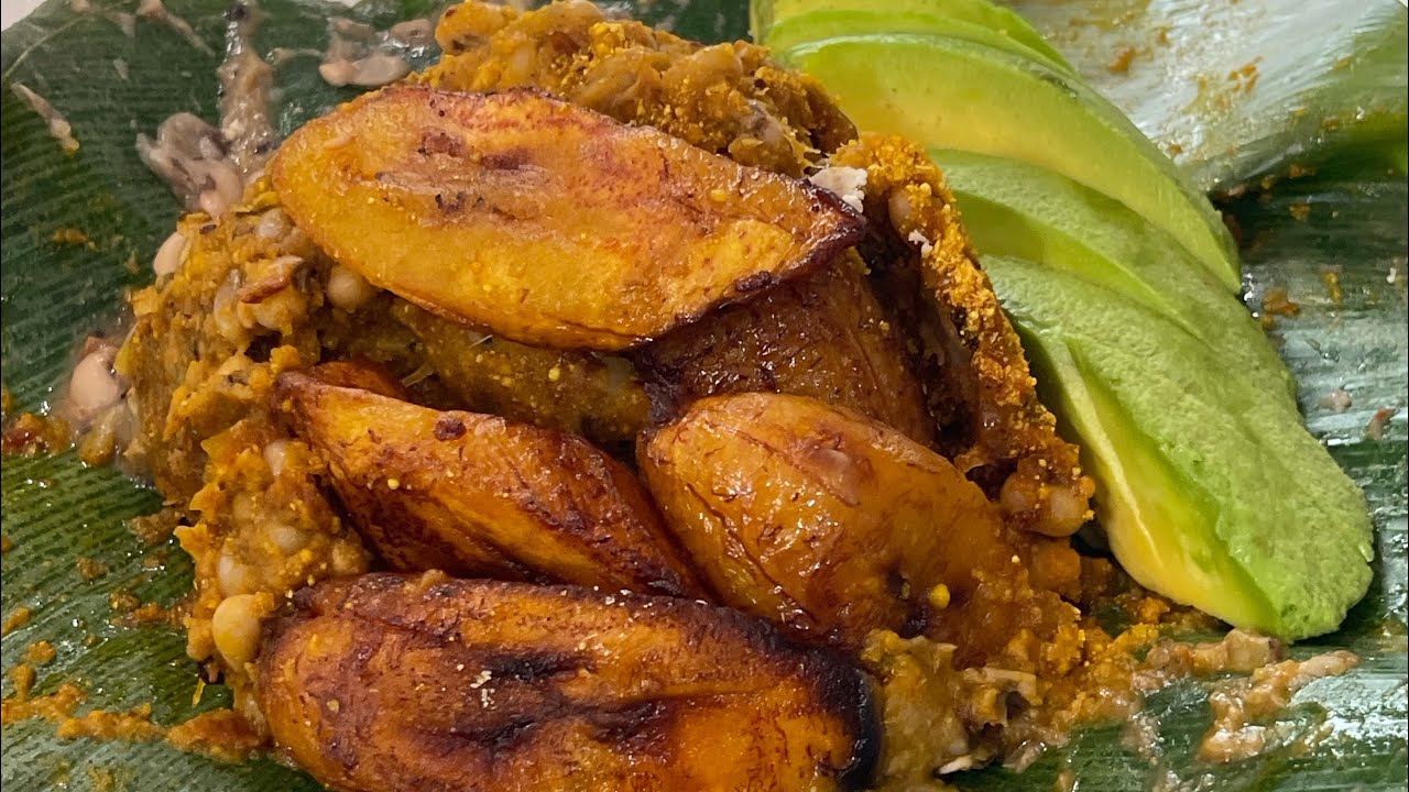 Let’s Make Gob3. Gari and Beans With Fried Plantain