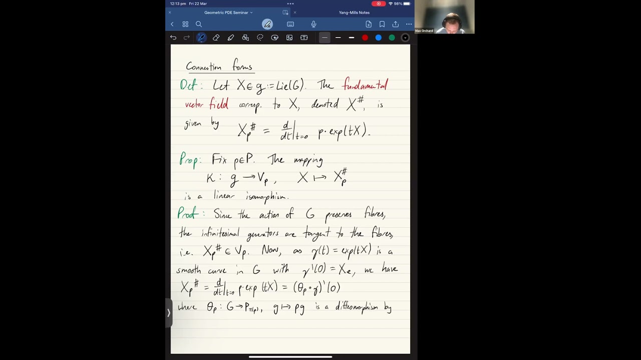 Max Orchard: The Yang-Mills equations