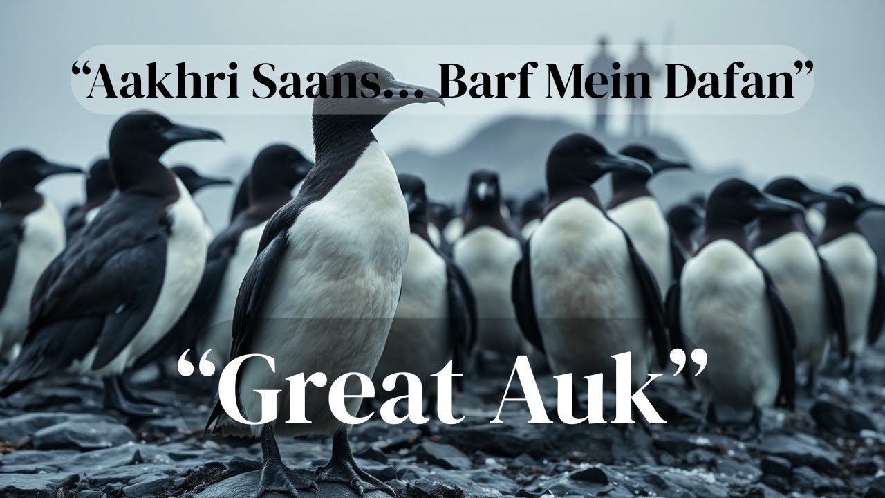 great auk – thandi lehron ka antim parinda | lost bird of frozen seas #greatauk #extinctbird