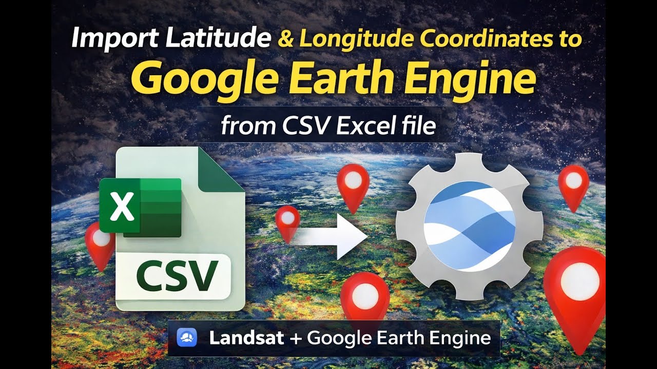 Импортируйте координаты широты и долготы в Google Earth Engine из CSV-файла Excel.