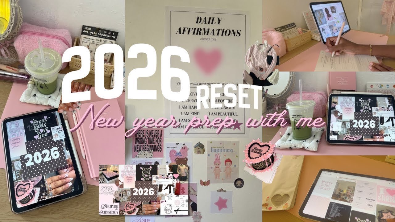 Перезагрузка 2026 года 🎀 | Подготовка к новому году, доска визуализации и цели
