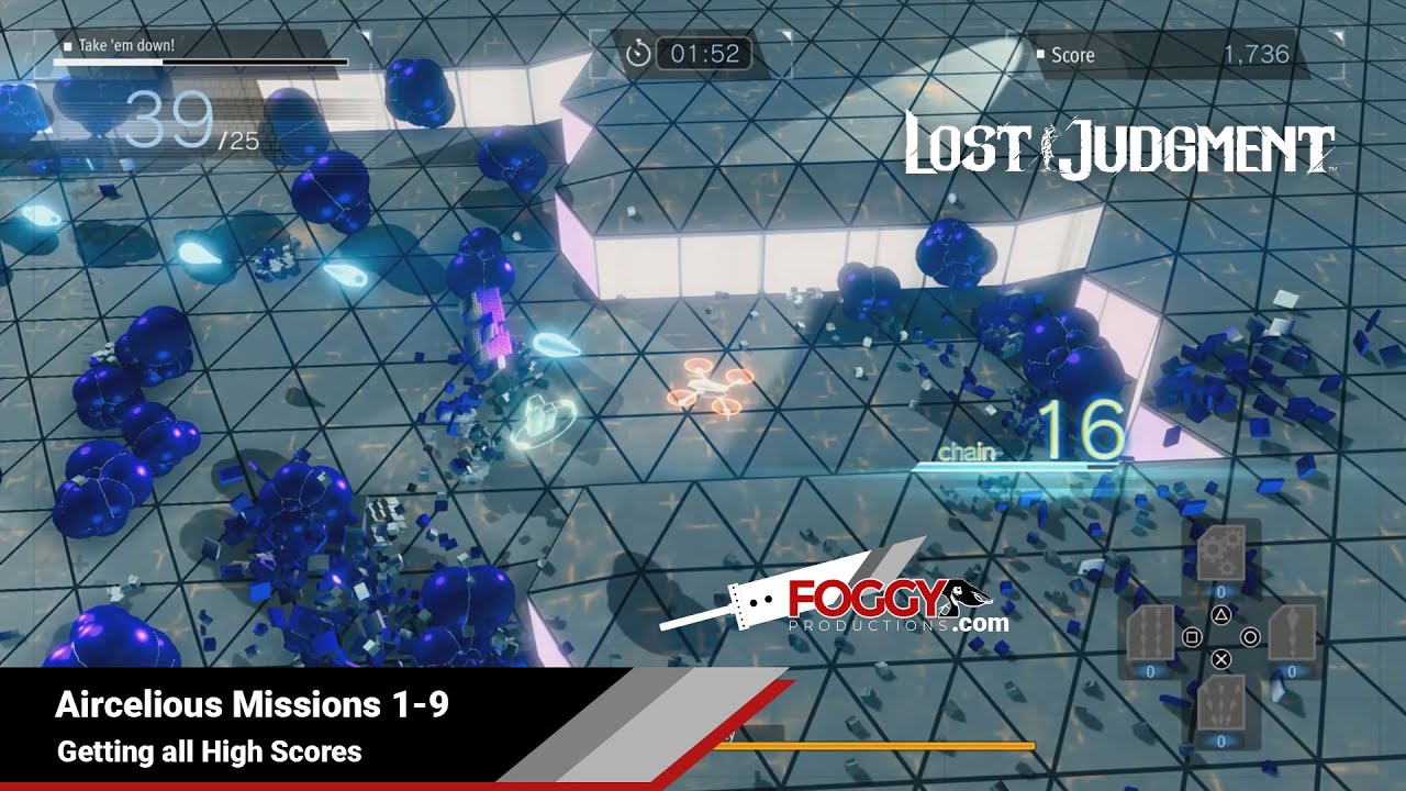 Lost Judgment - All Aircelious High Scores (Missions 1-9)