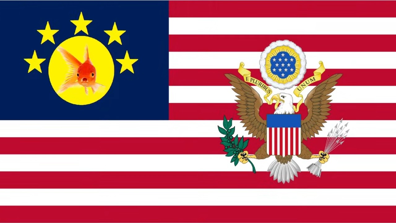 World Flag but Every Country is Occupied by the Goldfish Empire