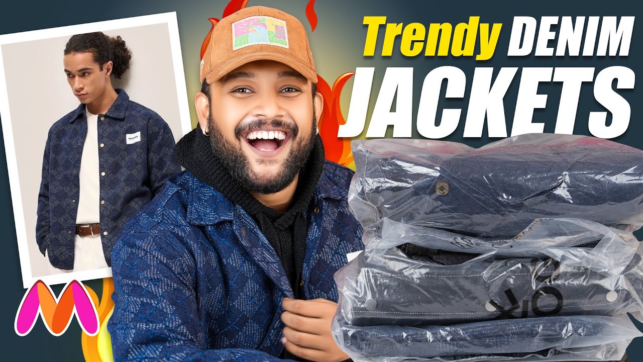 6 Best Stylish Denim Jackets for (Winter) Men 🔥 The Bear House Jacket Myntra Haul 2025 | ONE CHANCE