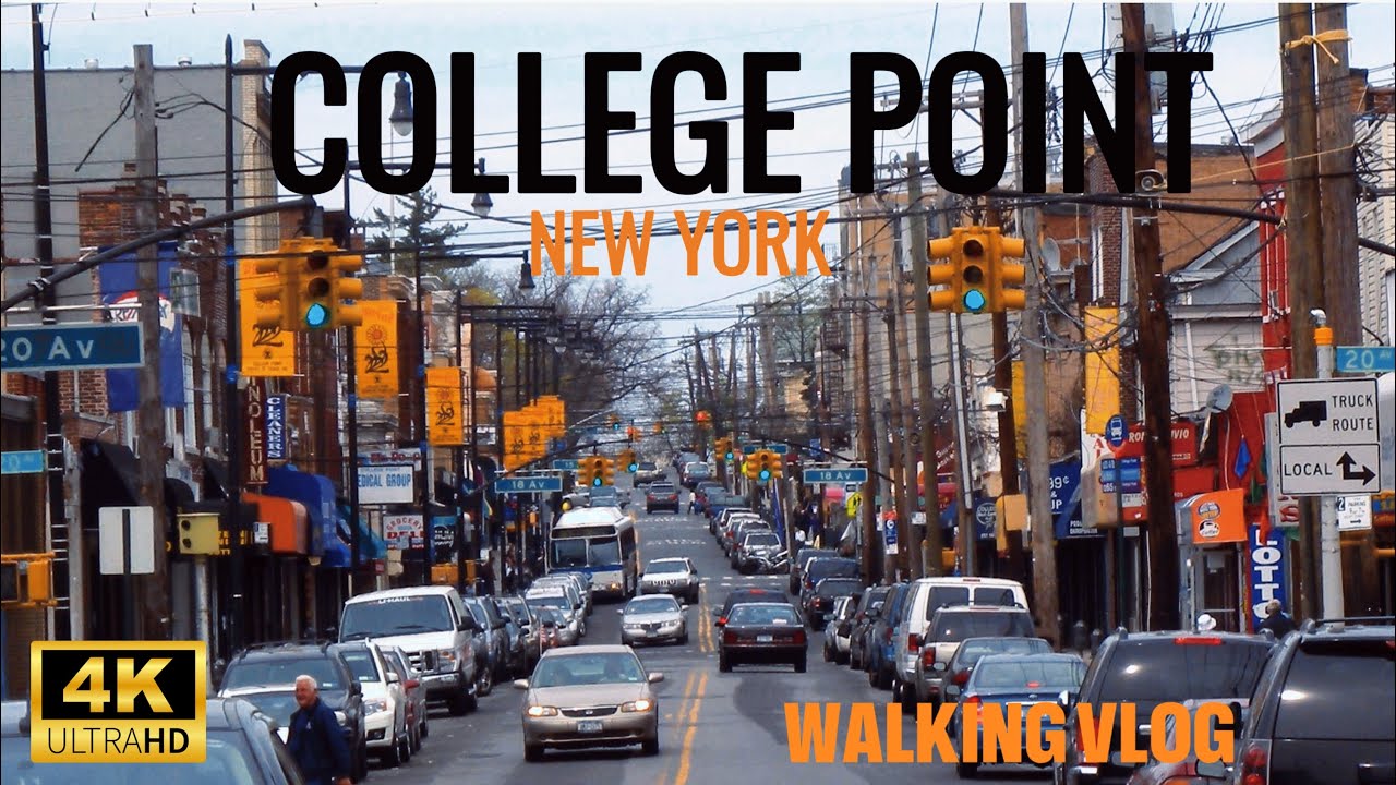 COLLEGE POINT, NEW YORK | MIDDLE CLASS NEIGHBORHOOD IN QUEENS | WALKING VLOG | 4K