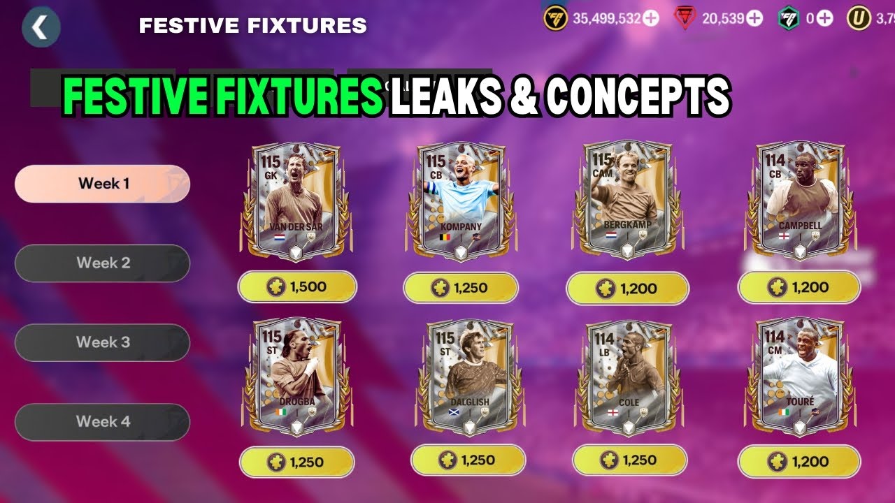 Festive Fixtures (New Event) Icon Leaks & Concepts | Fc Mobile