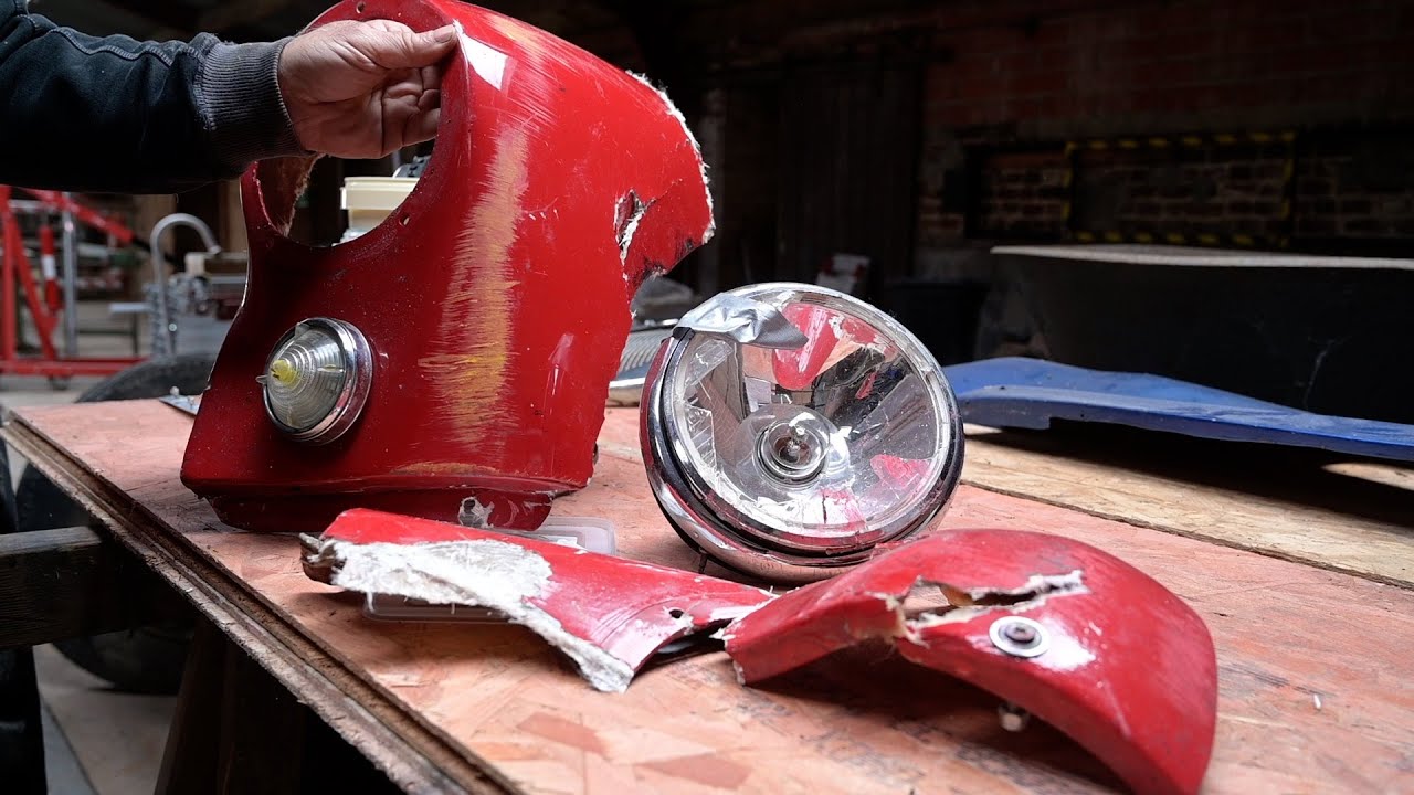 MGA body repair  Part 5-A - after crash --