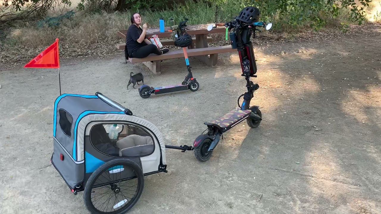 #WORLDS #FIRST #ESCOOTER #TRAILER! Nanrobot D6+ External Battery Pack w/ Dog Trailer!? (Latest MOD)