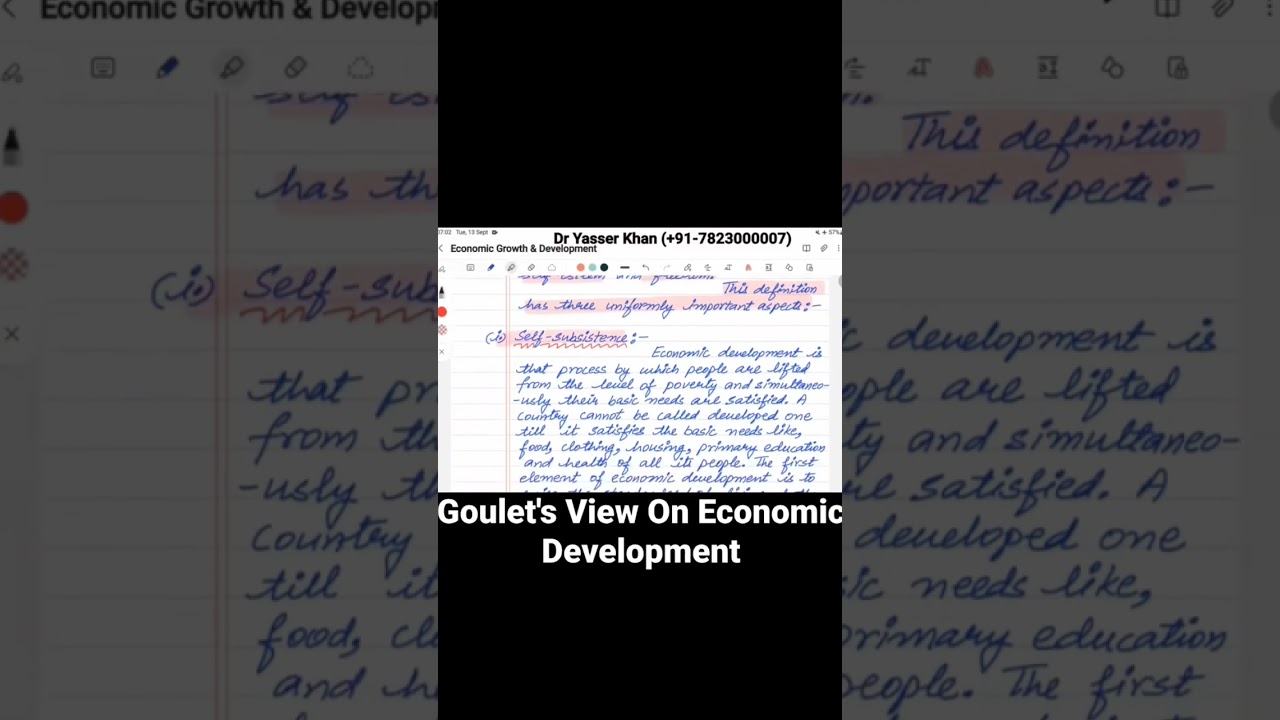 Goulet's View On Economic Development #economics