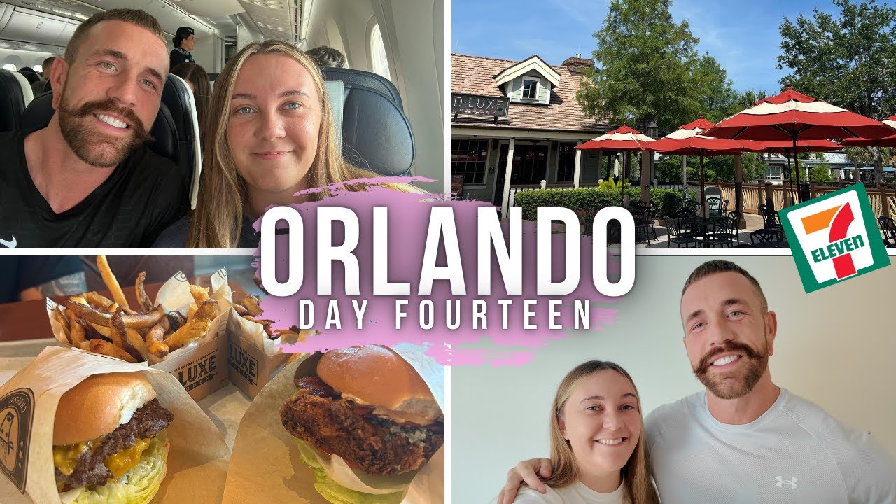 Disney Springs, D-Luxe Burger, 7-Eleven & Disney TRIP ANNOUNCEMENT 🏰✨! Orlando Travel Home Day 🇺🇸