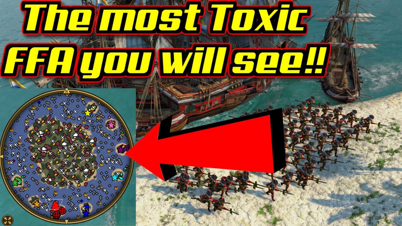 The craziest 8 player Free For All!!!   AOE3