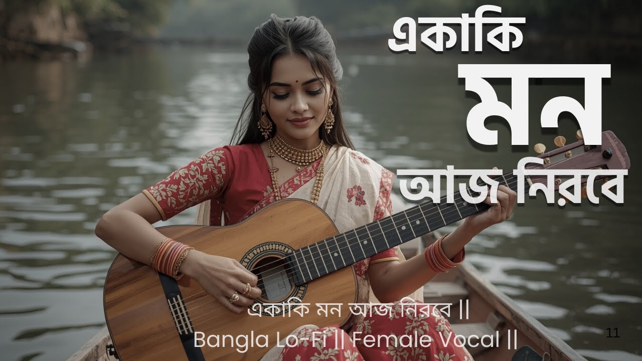 একাকি মন আজ নিরবে | Ekaki Mon Aj Nirobe | Bangla Li-Fi Song | Lyrics By Arina