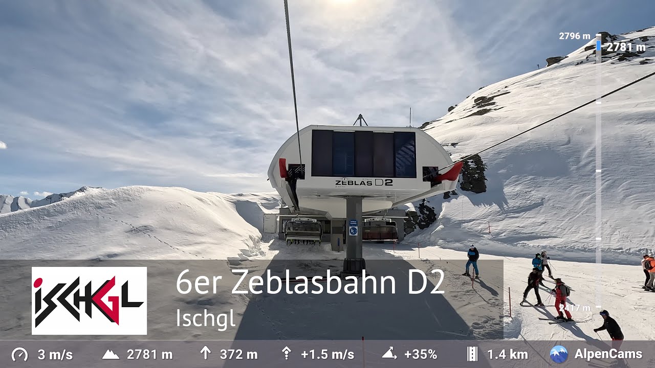 Zeblasbahn D2 Full Ride - Ischgl (Silvretta Arena Ischgl - Samnaun) | Built by Doppelmayr in 2000