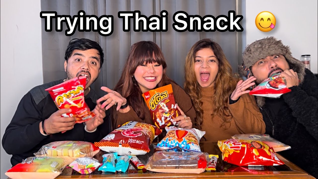 Trying Thai Snacks From Bangkok 😋 @raunakrai9168 @theraicouple