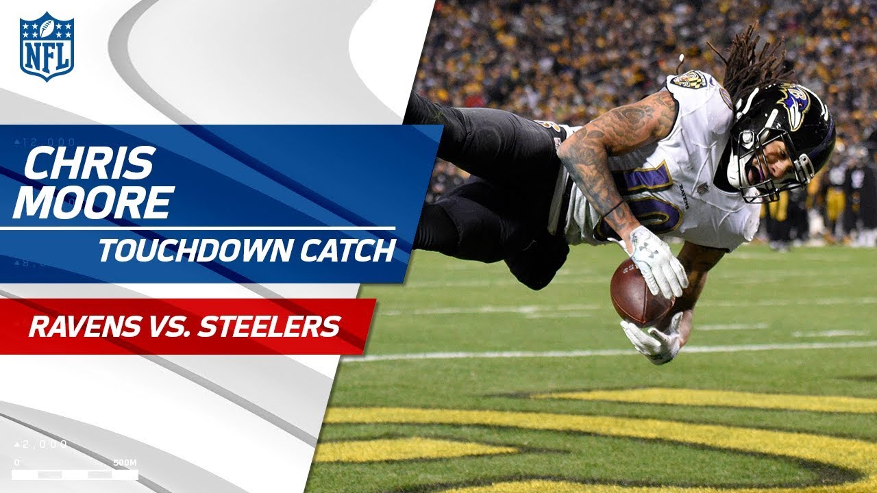 Chris Moore Cuts Lead on this Big TD Catch vs. Pittsburgh! | Ravens vs. Steelers | NFL Wk 14