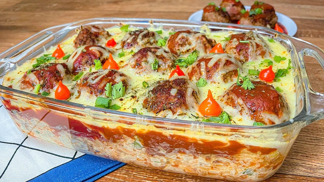 ALMOÇO FÁCIL E SUPER CAPRICHADO | ARROZ DE FORNO DIFERENTE COM ALMÔNDEGAS | Gabriel Freitas